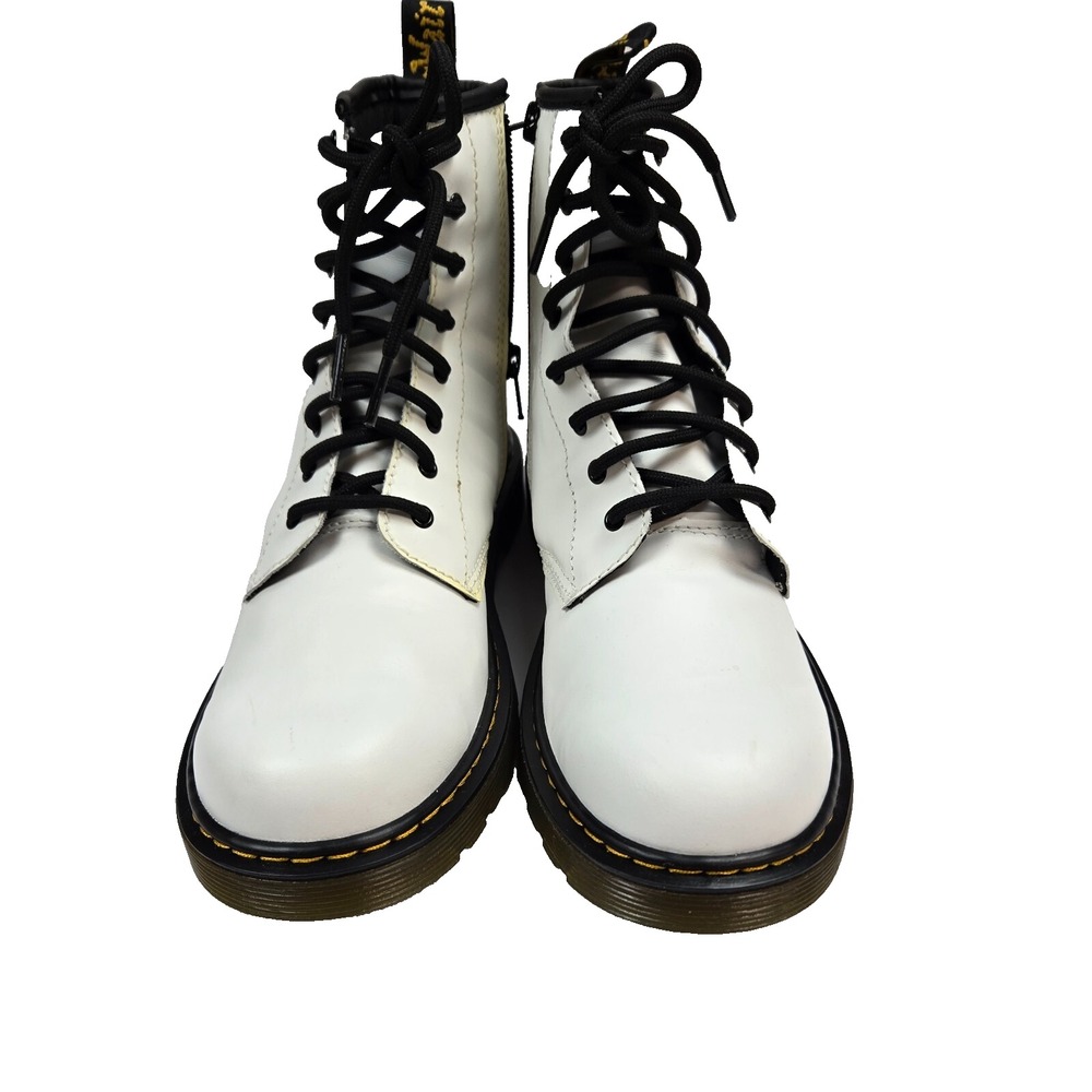 Dr. Martens Youth 1460 Y Lace White Boots Girl 7 Boys 6 Womens 9‎ New with Box - Picture 4 of 10